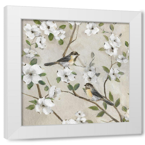 Spring Has Sprung White Modern Wood Framed Art Print by Nan