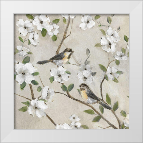 Spring Has Sprung White Modern Wood Framed Art Print by Nan