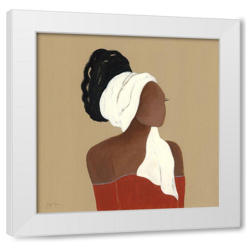 Beauty All That I White Modern Wood Framed Art Print by Tava Studios