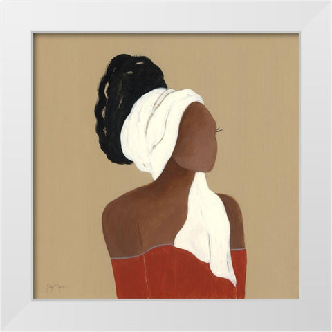 Beauty All That I White Modern Wood Framed Art Print by Tava Studios