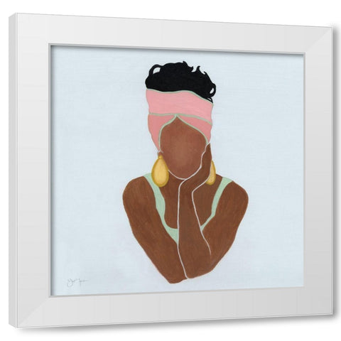 Beauty All That II White Modern Wood Framed Art Print by Tava Studios