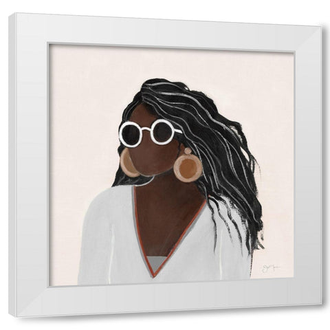 Beauty All That III White Modern Wood Framed Art Print by Tava Studios