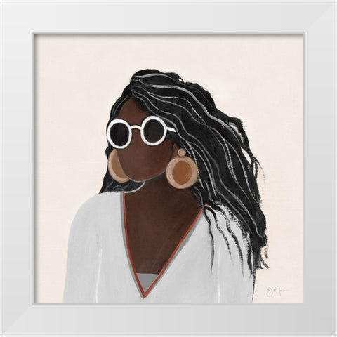 Beauty All That III White Modern Wood Framed Art Print by Tava Studios