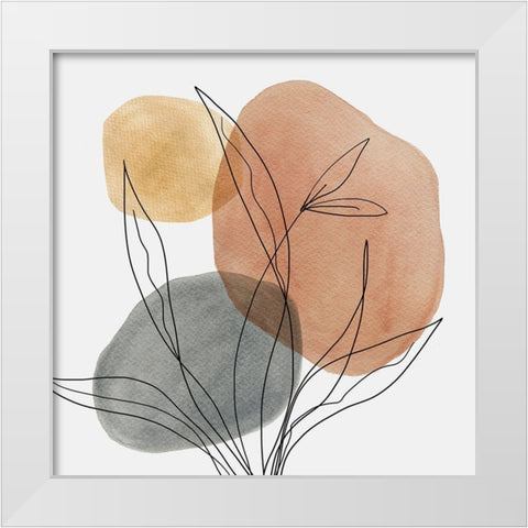 Desert Lines II White Modern Wood Framed Art Print by Robinson, Carol
