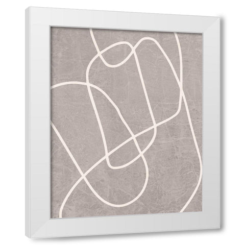Fissures II White Modern Wood Framed Art Print by Santiago, Daniela