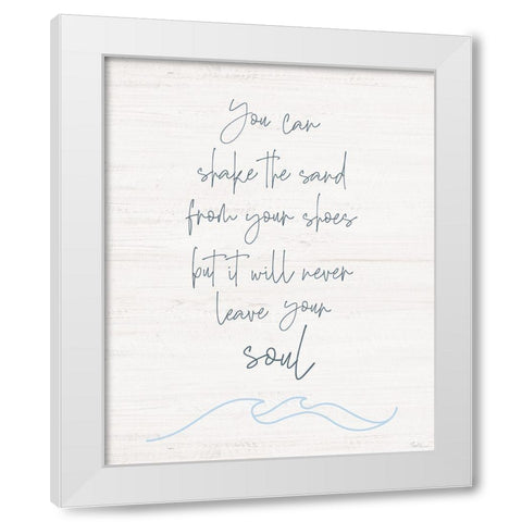 Shake the Sand White Modern Wood Framed Art Print by Carpentieri, Natalie