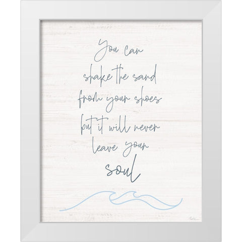 Shake the Sand White Modern Wood Framed Art Print by Carpentieri, Natalie