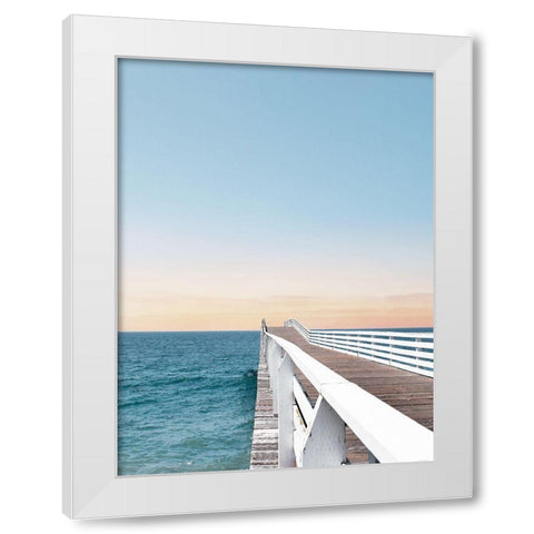 Day at the Pier White Modern Wood Framed Art Print by Carpentieri, Natalie