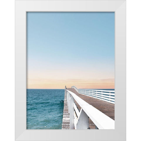 Day at the Pier White Modern Wood Framed Art Print by Carpentieri, Natalie