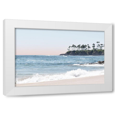 Distant Palms White Modern Wood Framed Art Print by Carpentieri, Natalie