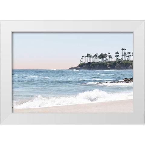 Distant Palms White Modern Wood Framed Art Print by Carpentieri, Natalie