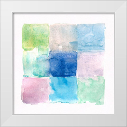 Pastel Intersection II White Modern Wood Framed Art Print by Swatland, Sally