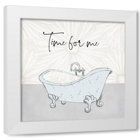Time For Me White Modern Wood Framed Art Print by Jill, Susan