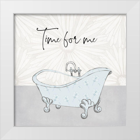 Time For Me White Modern Wood Framed Art Print by Jill, Susan