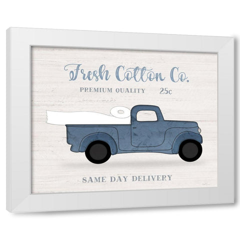 Fresh Cotton White Modern Wood Framed Art Print by Carpentieri, Natalie