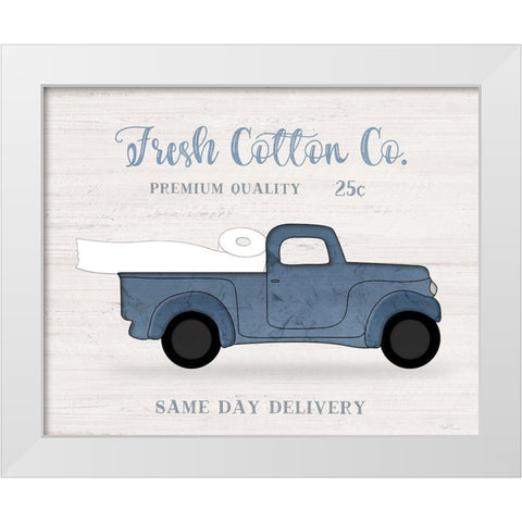 Fresh Cotton White Modern Wood Framed Art Print by Carpentieri, Natalie
