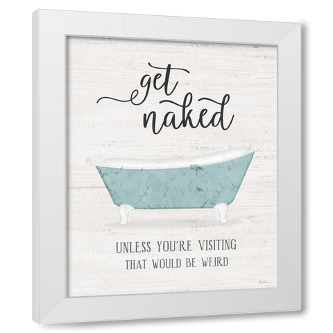 Get Naked White Modern Wood Framed Art Print by Carpentieri, Natalie