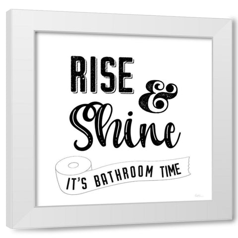 Bathroom Time White Modern Wood Framed Art Print by Carpentieri, Natalie