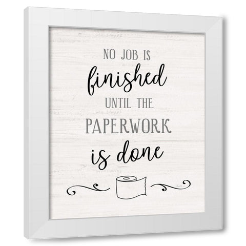 Paperwork White Modern Wood Framed Art Print by Carpentieri, Natalie