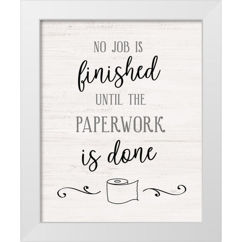 Paperwork White Modern Wood Framed Art Print by Carpentieri, Natalie