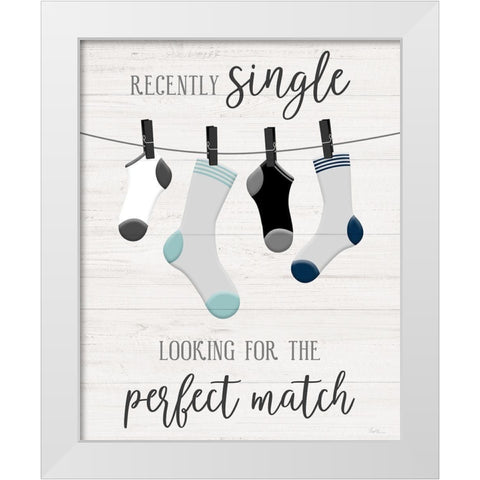 Perfect Match White Modern Wood Framed Art Print by Carpentieri, Natalie