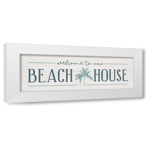 Our Beach White Modern Wood Framed Art Print by Carpentieri, Natalie