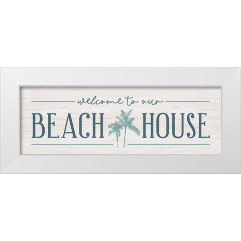 Our Beach White Modern Wood Framed Art Print by Carpentieri, Natalie