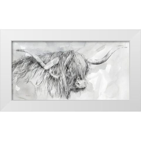 Highland Prince White Modern Wood Framed Art Print by Robinson, Carol