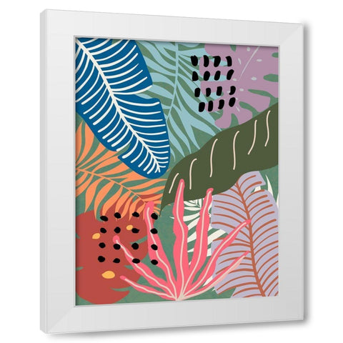 Paradise Pop I White Modern Wood Framed Art Print by Santiago, Daniela