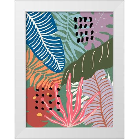 Paradise Pop I White Modern Wood Framed Art Print by Santiago, Daniela