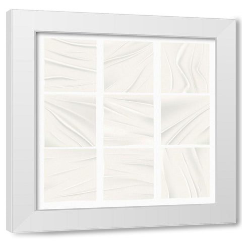 Soft Folds White Modern Wood Framed Art Print by Jill, Susan