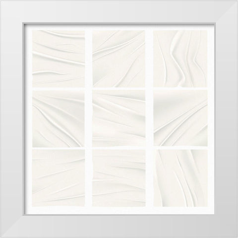 Soft Folds White Modern Wood Framed Art Print by Jill, Susan
