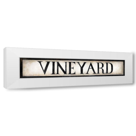 Vintage Vineyard White Modern Wood Framed Art Print by Vollherbst-Lane, Elaine