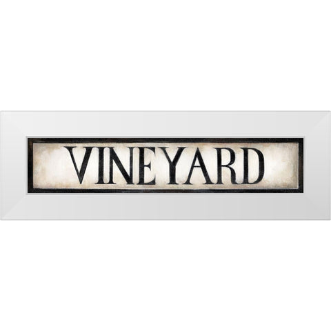 Vintage Vineyard White Modern Wood Framed Art Print by Vollherbst-Lane, Elaine