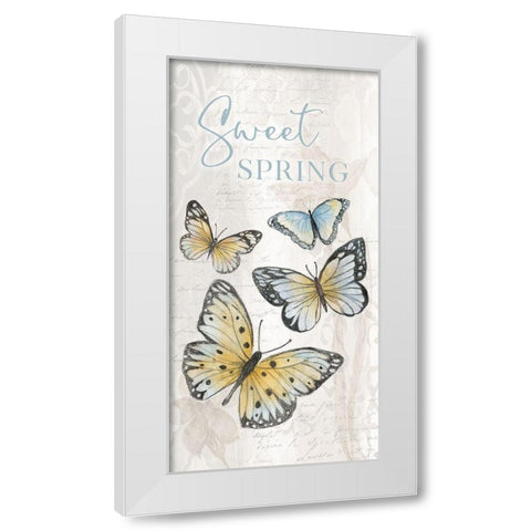 Sweet Spring White Modern Wood Framed Art Print by Tava Studios