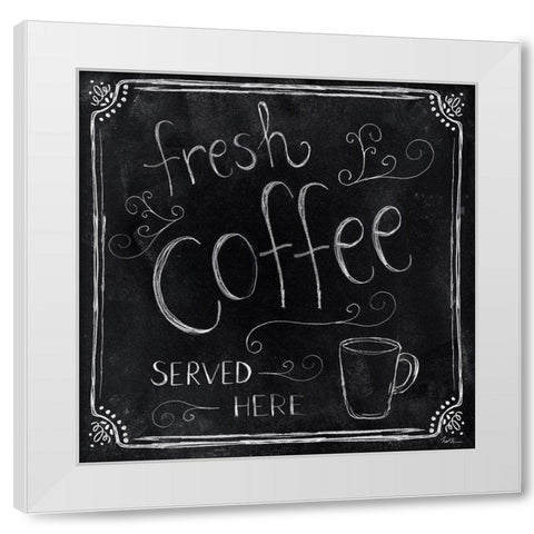 Fresh Coffee White Modern Wood Framed Art Print by Carpentieri, Natalie