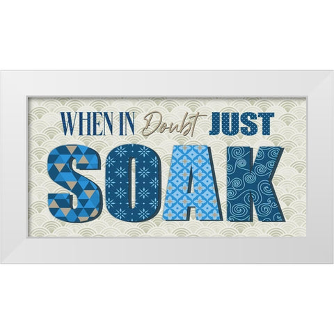 When in Doubt White Modern Wood Framed Art Print by Knutsen, Conrad