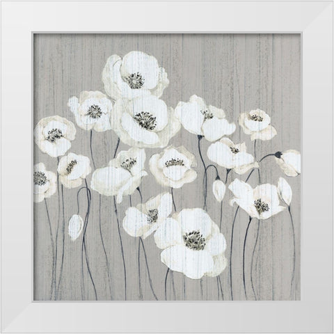 Cottage Whites White Modern Wood Framed Art Print by Tava Studios