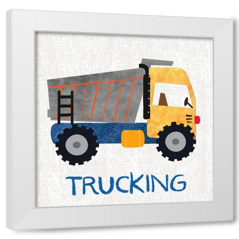 Trucking White Modern Wood Framed Art Print by Knutsen, Conrad
