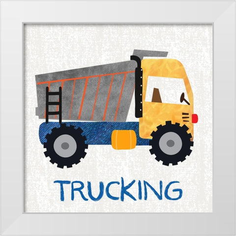 Trucking White Modern Wood Framed Art Print by Knutsen, Conrad