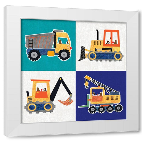 Construction White Modern Wood Framed Art Print by Knutsen, Conrad