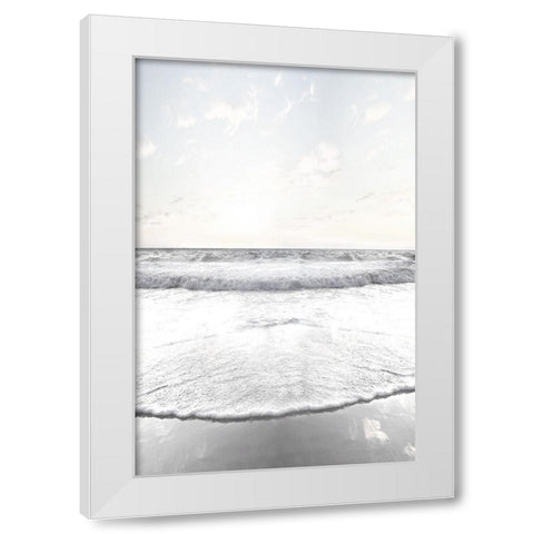 Serene Shore White Modern Wood Framed Art Print by Carpentieri, Natalie