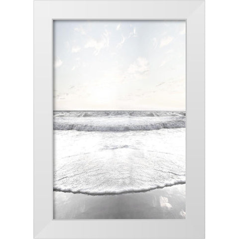 Serene Shore White Modern Wood Framed Art Print by Carpentieri, Natalie