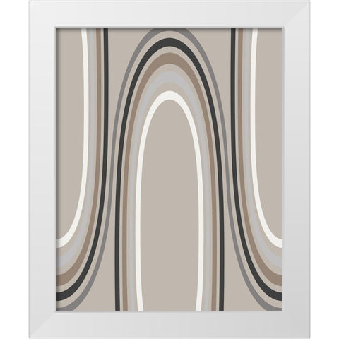 Linear Coaster White Modern Wood Framed Art Print by Santiago, Daniela