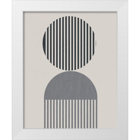 Vertical Stripes I White Modern Wood Framed Art Print by Santiago, Daniela