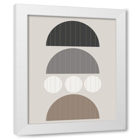 Vertical Stripes II White Modern Wood Framed Art Print by Santiago, Daniela