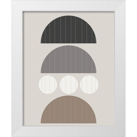 Vertical Stripes II White Modern Wood Framed Art Print by Santiago, Daniela