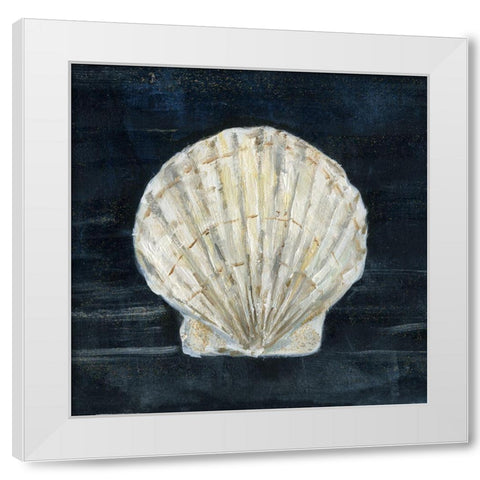 Night Shell I White Modern Wood Framed Art Print by Swatland, Sally