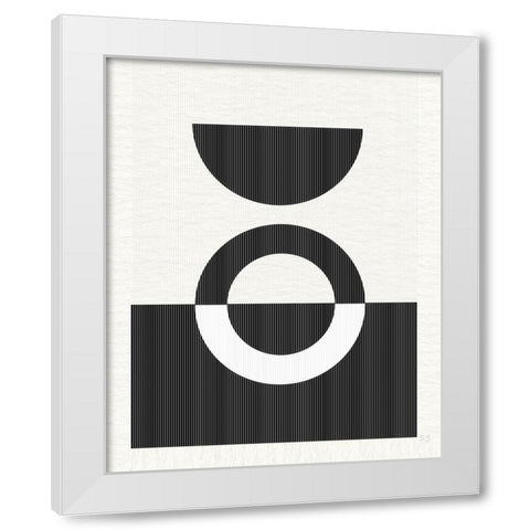 Eclipse III White Modern Wood Framed Art Print by Jill, Susan