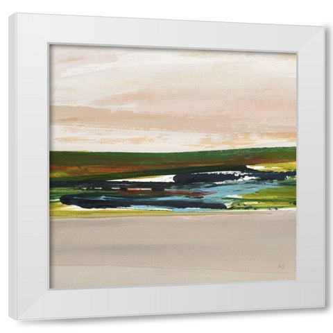 Green Is My Valley I White Modern Wood Framed Art Print by Jill, Susan